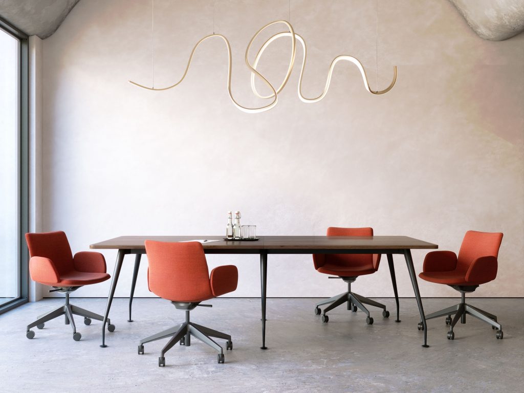 Meeting room table and chairs showing examples of meeting room furniture