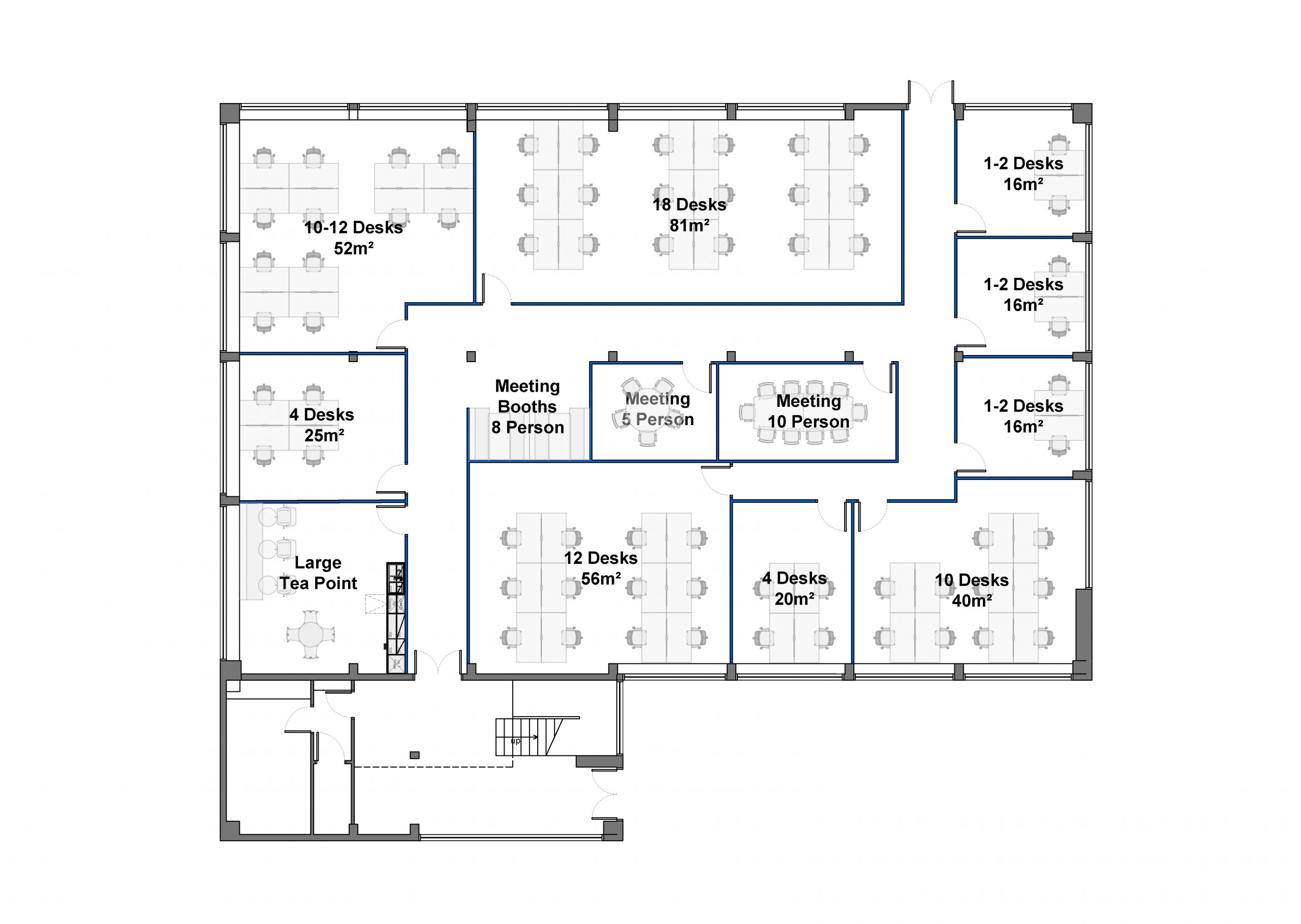 Computacenter House Office Layout showing serviced offices